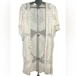 Rebellion White Lace Swim Coverup